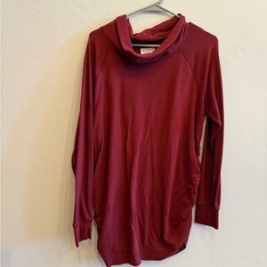 Isabel Maternity by Ingrid & Isabel Burgundy Cowl Neck Top
